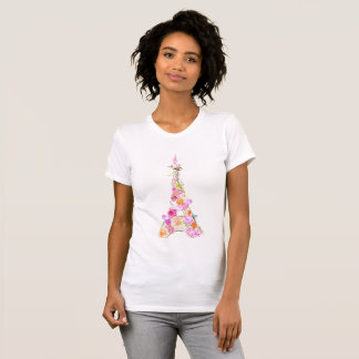 花のエッフェル塔 Tシャツ