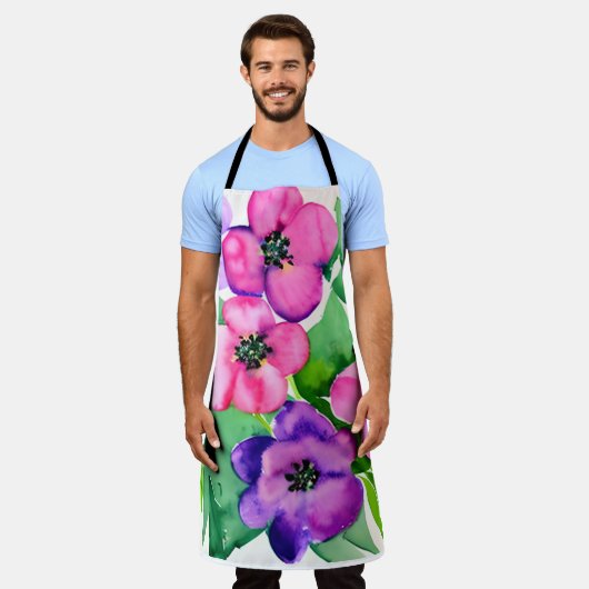 花のエプロン エプロン (着用した状態)