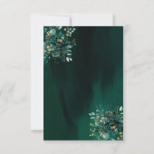 花のエメラルドグリーンドレス 誕生日 クインセアニェラ 招待状 (裏面)