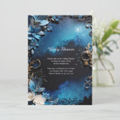 花のエレガントなベビーシャワー招待状 招待状 (スタンド正面)