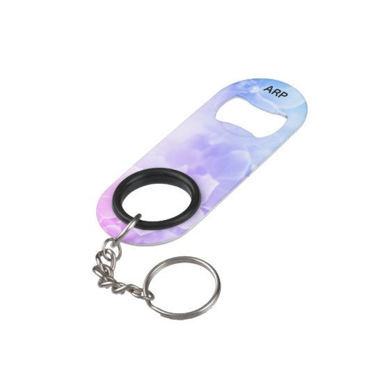 花のエレガントなマクロ写真のピンクのラベンダー キーホルダー栓抜き (裏面アングル)