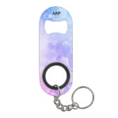 花のエレガントなマクロ写真のピンクのラベンダー キーホルダー栓抜き (裏面)