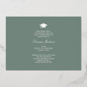 花のエレガントスクリプト |フォトグモダンラッドカード 箔招待状 (裏面)