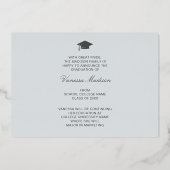 花のエレガントスクリプト |フォトグモダンラッドカード 箔招待状 (裏面)