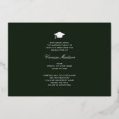 花のエレガントスクリプト |フォトグモダンラッドカード 箔招待状 (裏面)