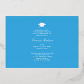 花のエレガントスクリプト |フォトグモダンラッドカード 箔招待状 (裏面)