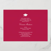 花のエレガントスクリプト |フォトグモダンラッドカード 箔招待状 (裏面)