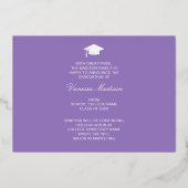 花のエレガントスクリプト |フォトグモダンラッドカード 箔招待状 (裏面)