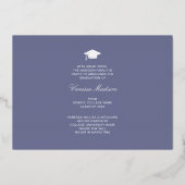 花のエレガントスクリプト |フォトグモダンラッドカード 箔招待状 (裏面)