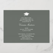 花のエレガントスクリプト |フォトグモダンラッドカード 箔招待状 (裏面)