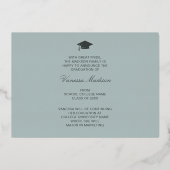 花のエレガントスクリプト |フォトグモダンラッドカード 箔招待状 (裏面)