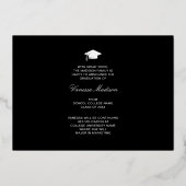 花のエレガントスクリプト |フォトグモダンラッドカード 箔招待状 (裏面)