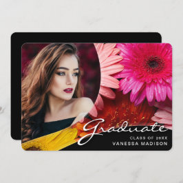 花のエレガントスクリプト |写真モダングラード 案内状