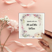 花のエレガントリングや輪水彩ナプキンズ スタンダードカクテルナプキン