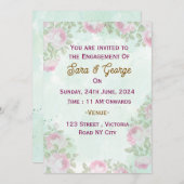 花のエンゲージメント招待状 招待状 (正面/裏面)