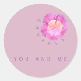 花のエンゲージメント : 薔薇の花が ラウンドシール