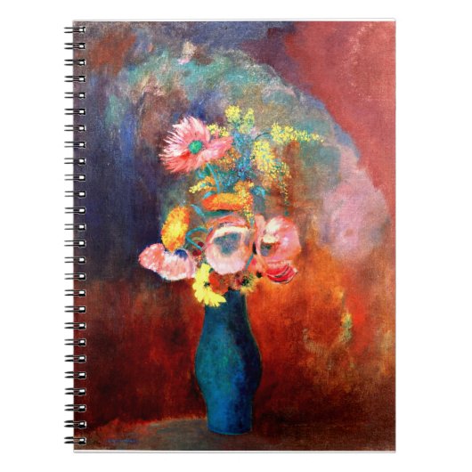 花のエーテルの絵画花瓶はOdilon Redon ノートブック (正面)
