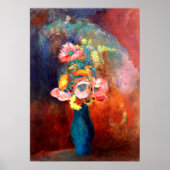 花のエーテルの絵画花瓶はOdilon Redon ポスター (正面)