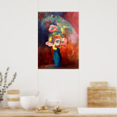 花のエーテルの絵画花瓶はOdilon Redon ポスター (キッチン)