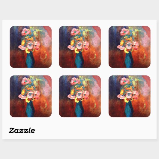 花のエーテル花瓶 スクエアシール (シート)