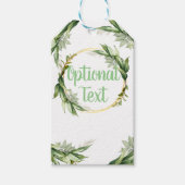 花のオリーブの木の枝 ギフトタグ (正面)
