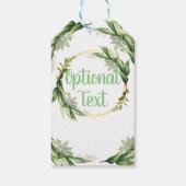 花のオリーブの木の枝 ギフトタグ (裏面)