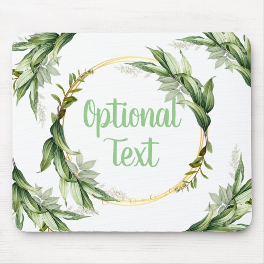 花のオリーブの木の枝 マウスパッド (正面)