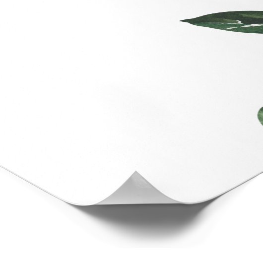 花のオレンジの秋のブライダルシャワーのウェルカムサイン ポスター (角)