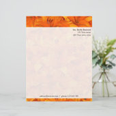 花のオレンジ庭ユリのカスタムな住所 レターヘッド (スタンド正面)