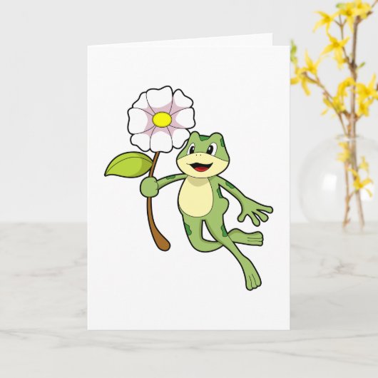 花のカエル.PNG カード (黄色い花)