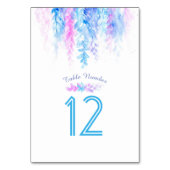 花のカスケード青い水色の表の番号 テーブルナンバー (正面)