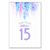 花のカスケード青い水色の表の番号 テーブルナンバー (正面)