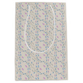 花のカスケード（青とピンク） ミディアムペーパーバッグ (正面)