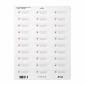 花のカスタム結婚式返送先ラベル ラベル (フルシート)