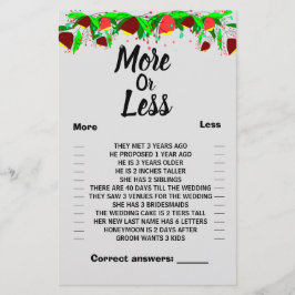 花のカップルの多かれ少なく、シャワーゲームフライヤー チラシ