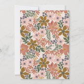 花のカップル ウェディング ブランシュ シャワー 招待状 (裏面)