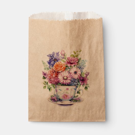 花のカップ1ハーシーのミニチュア フェイバーバッグ (正面)