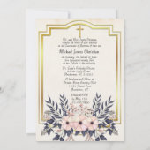 花のカトリック洗礼 聖母イエス 招待状 (裏面)