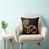 花のカムフラージュのNazca猿の枕 クッション (椅子)