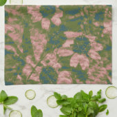 花のカムフラージュパターン キッチンタオル (折り畳み)