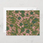 花のカムフラージュパターン ポストカード (正面/裏面)