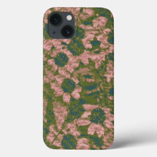 花のカムフラージュパターン Case-Mate iPhoneケース (裏面)