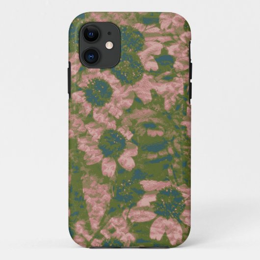 花のカムフラージュパターン Case-Mate iPhoneケース (裏面)