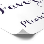 花のカラフルシャワーの好意を取って一つのサインを取る ポスター (角)