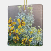 花のカリフォルニア：カタリナ・シルバーレース セラミックオーナメント (左)