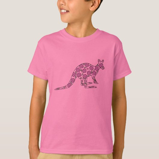 花のカンガルー Tシャツ (正面)