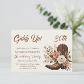 花のカントリーミュージックのカウガールブーツ 招待状 (スタンド正面)