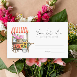 花のカート - デートの夜のアイデア \ デートの瓶 エンクロージャーカード