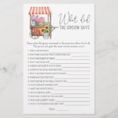 花のカート – 新郎は何と言ったブライダルゲーム (正面)