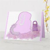 花のカードとスパークリーのイースターバニーのバスケット カード (黄色い花)